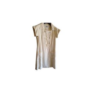 Chanel Size 42 P29946V16012 Tweed Toggle Mid-Length Dress 121ca45